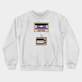 Discreet Pride Asexual Flag Crewneck Sweatshirt